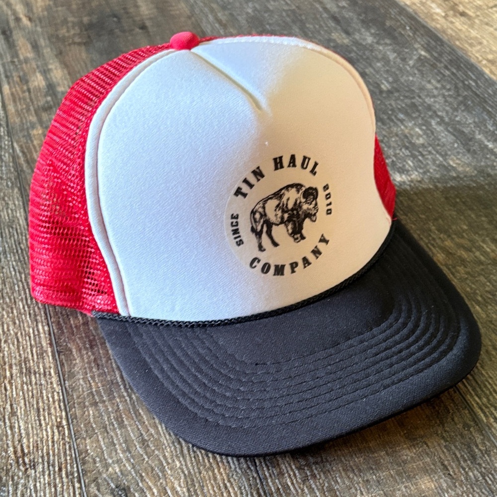 Tin Haul Red and Black Mesh Cap